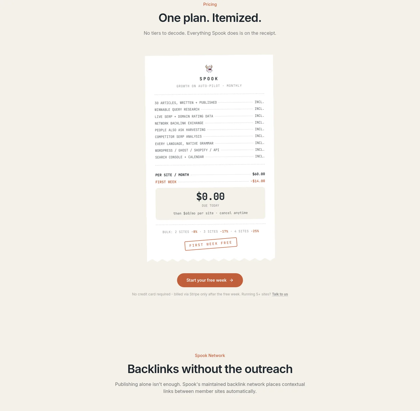 tryspook.com — Pricing