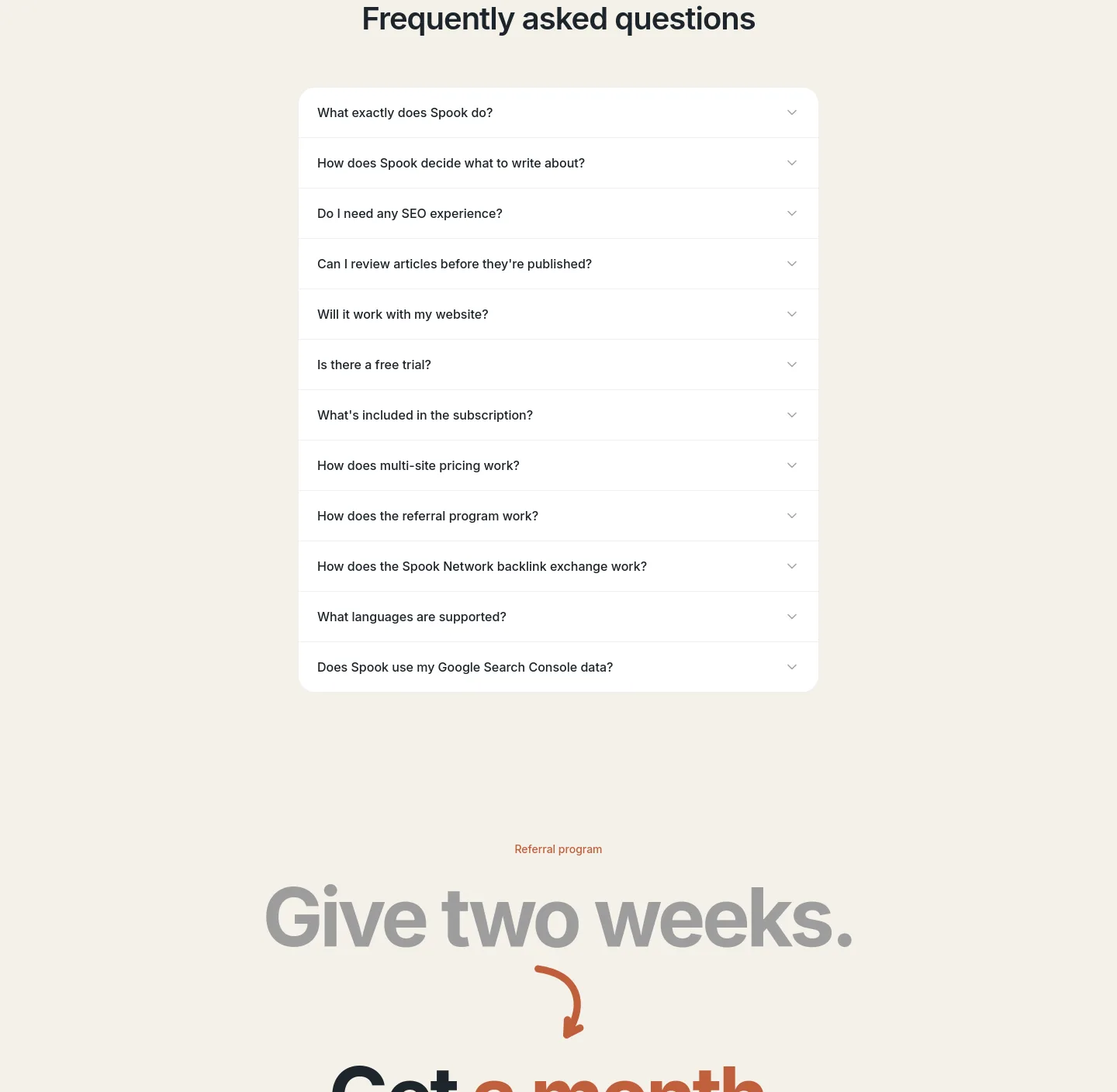 tryspook.com — FAQ