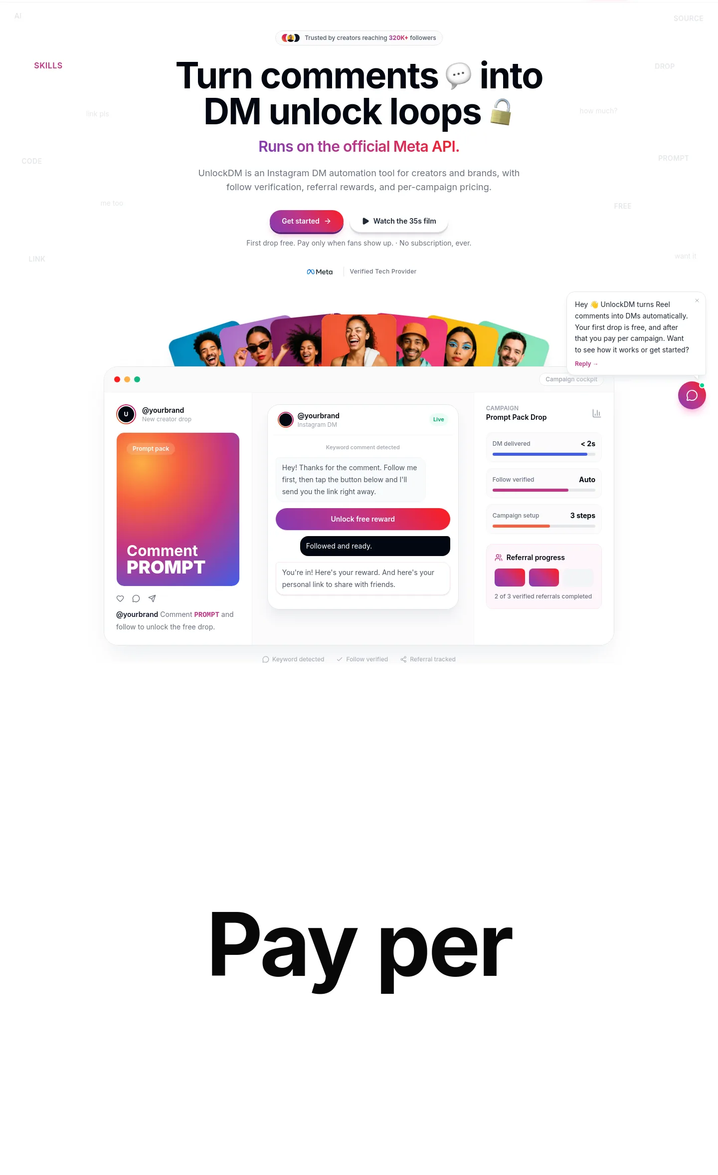 tryunlockdm.com — a real Hero section