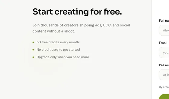 No credit card element from tryunsora.com