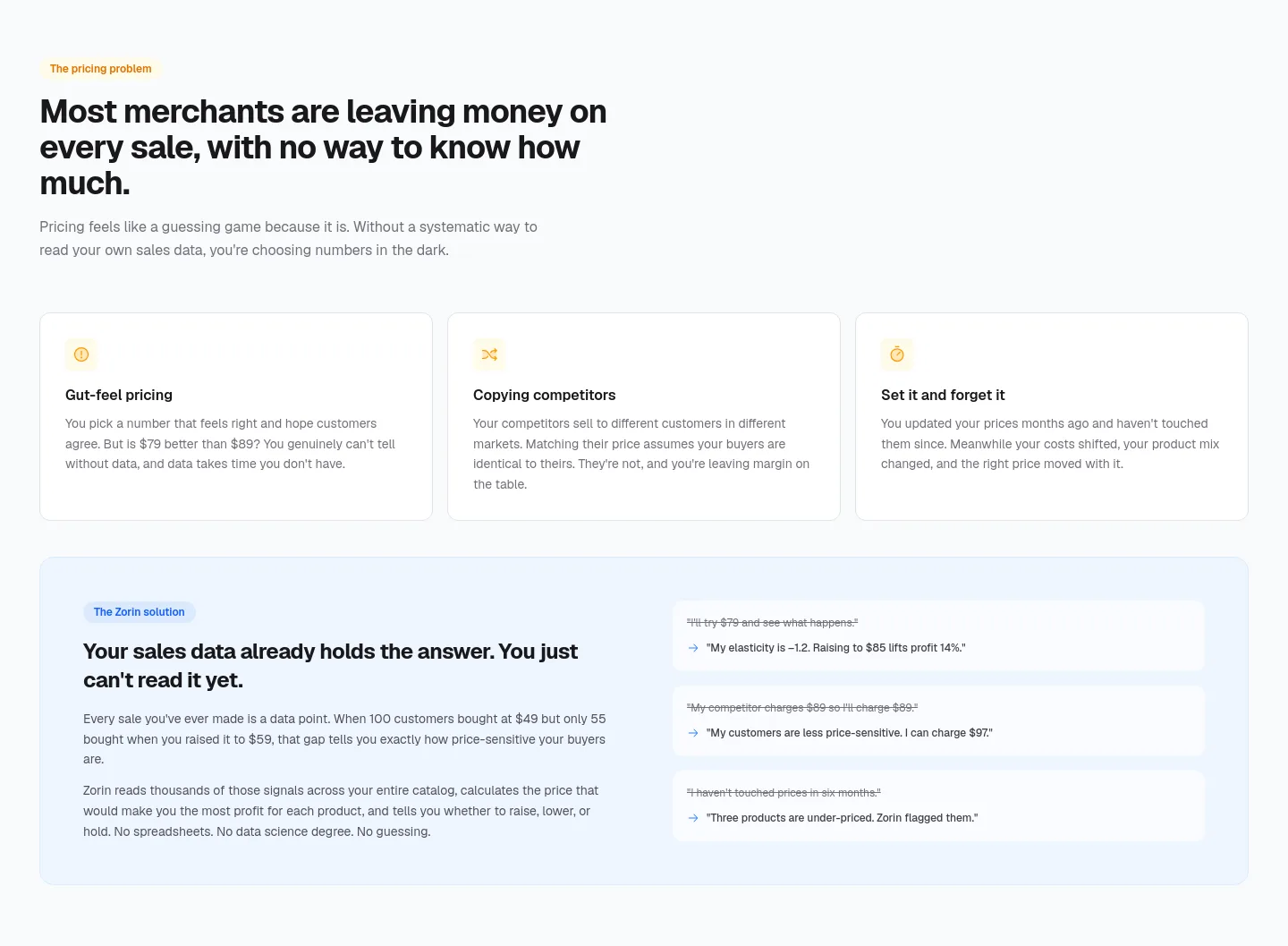 tryzorin.com — Pricing