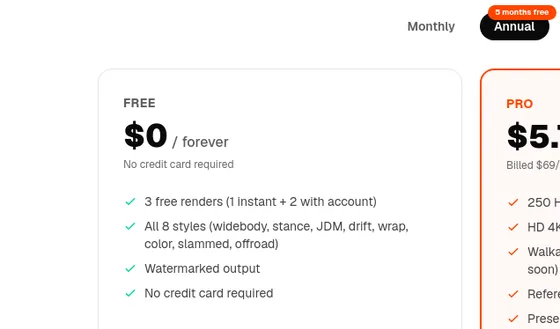 No credit card element from tunedrides.com