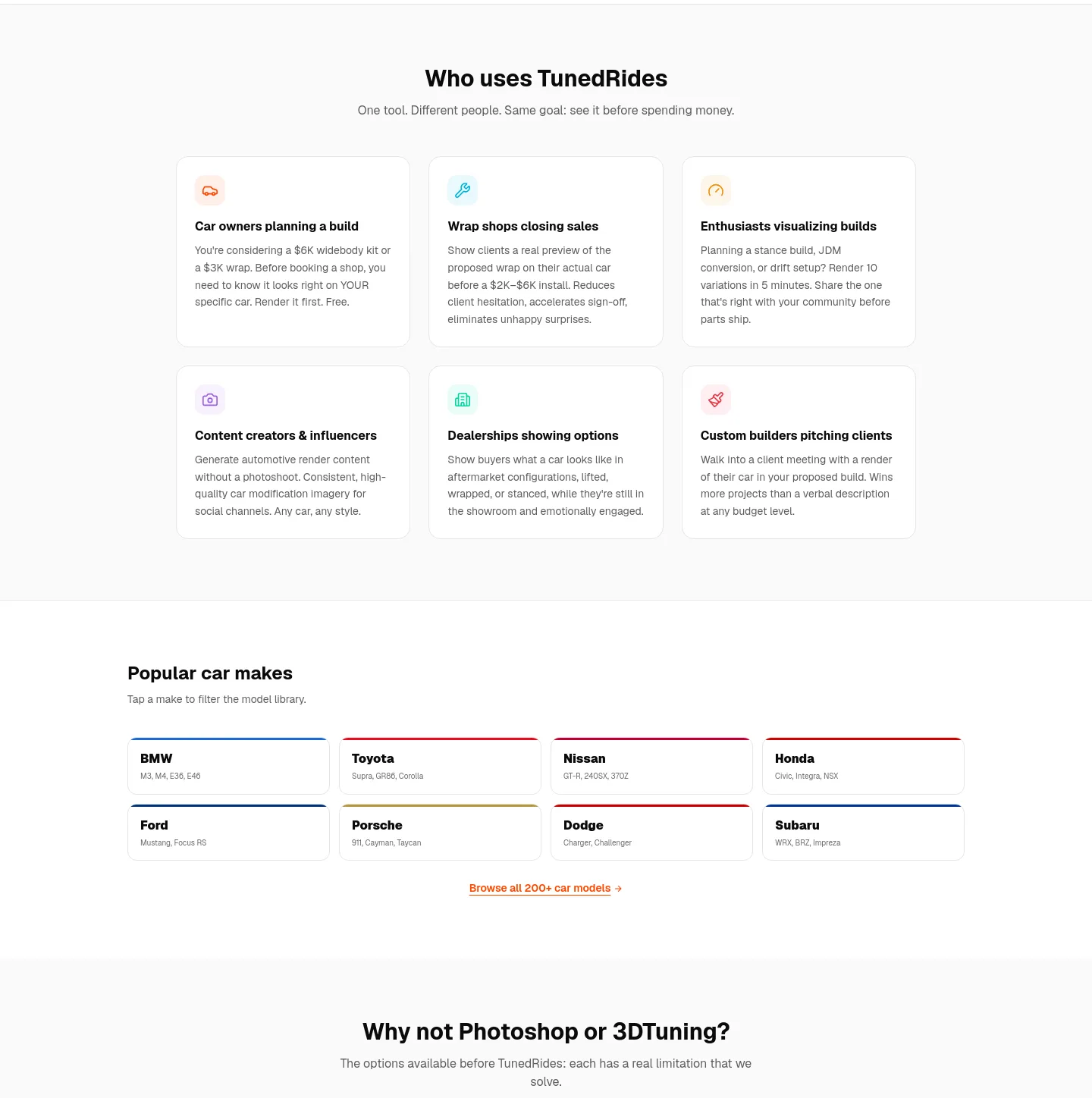 tunedrides.com — a real Pricing section