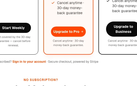 Guarantee element from tunedrides.com