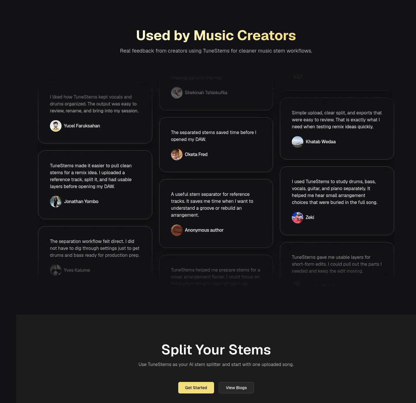 tunestems.com Logo Wall section