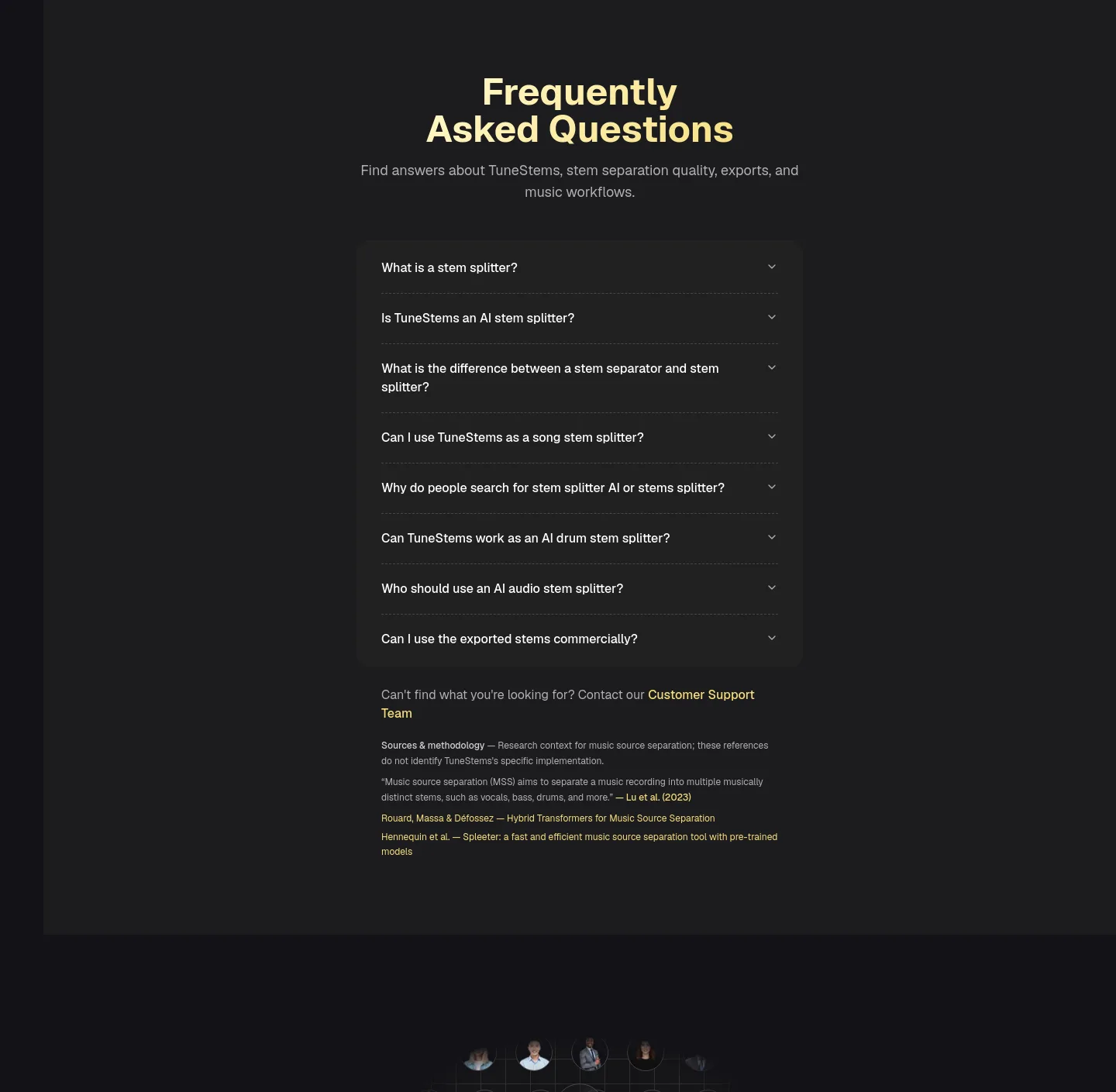 tunestems.com — FAQ
