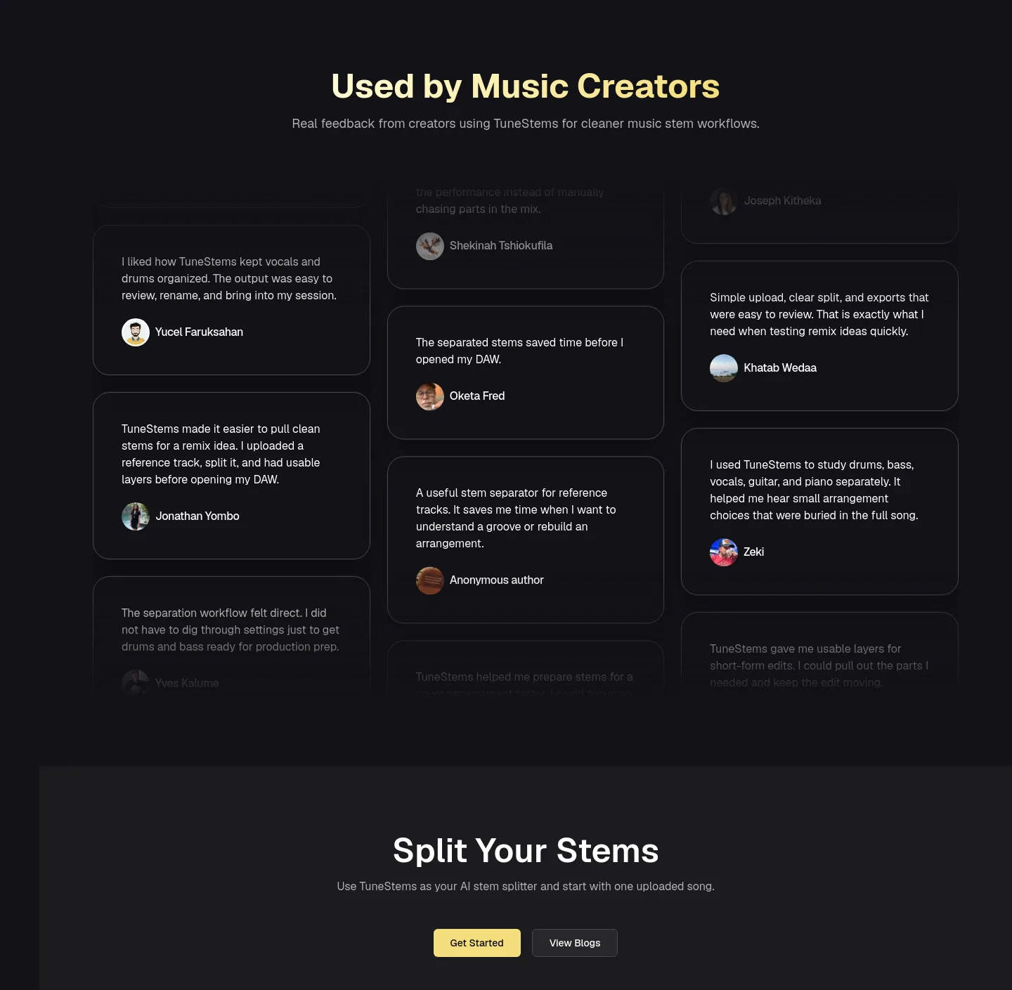 tunestems.com — Logo Wall