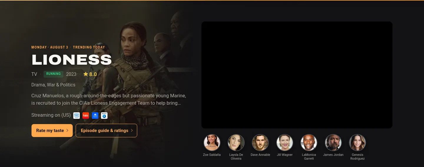 tvnightly.com Hero section