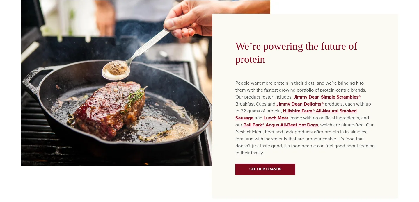 tysonfoods.com — a real Logo Wall section