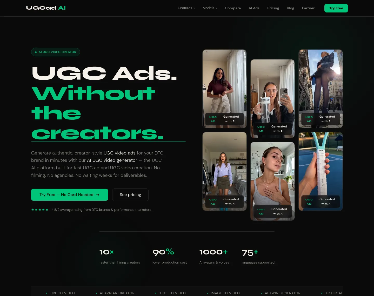 ugcad.ai — a real The Objection-Handler page