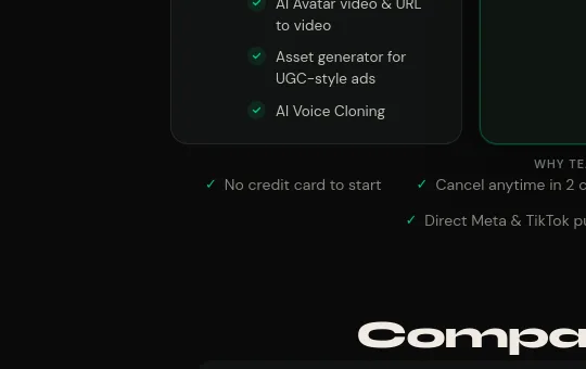 No credit card element from ugcad.ai