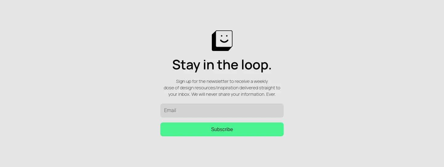 uiuxshowcase.com — a real Email Capture section