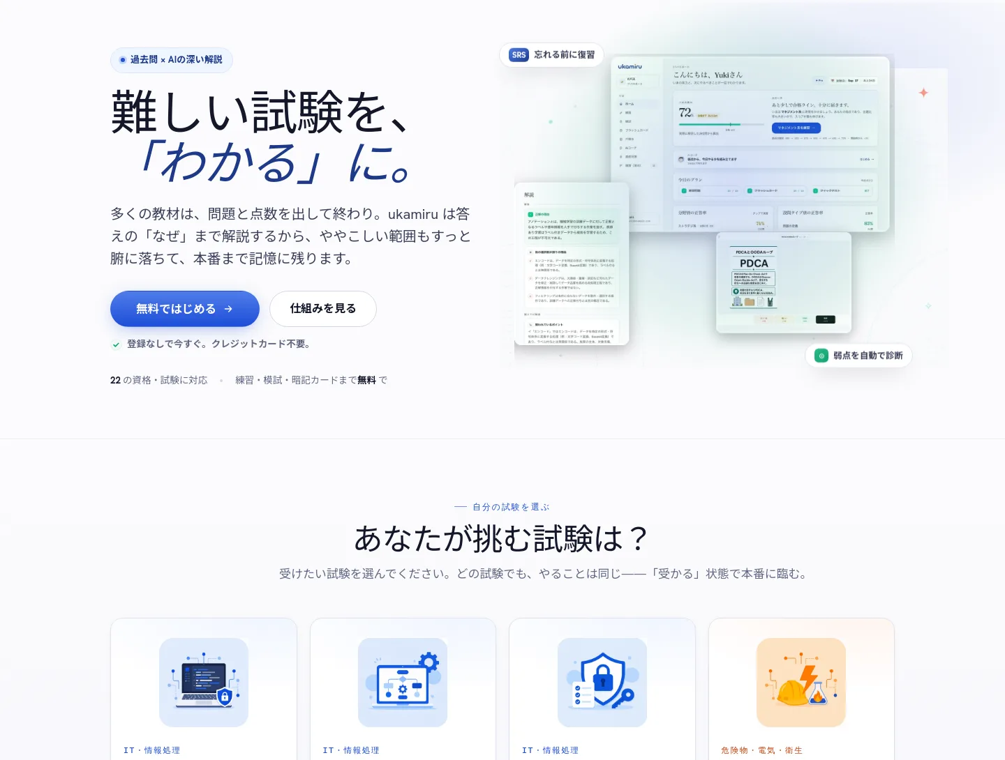 ukamiru.jp — Hero