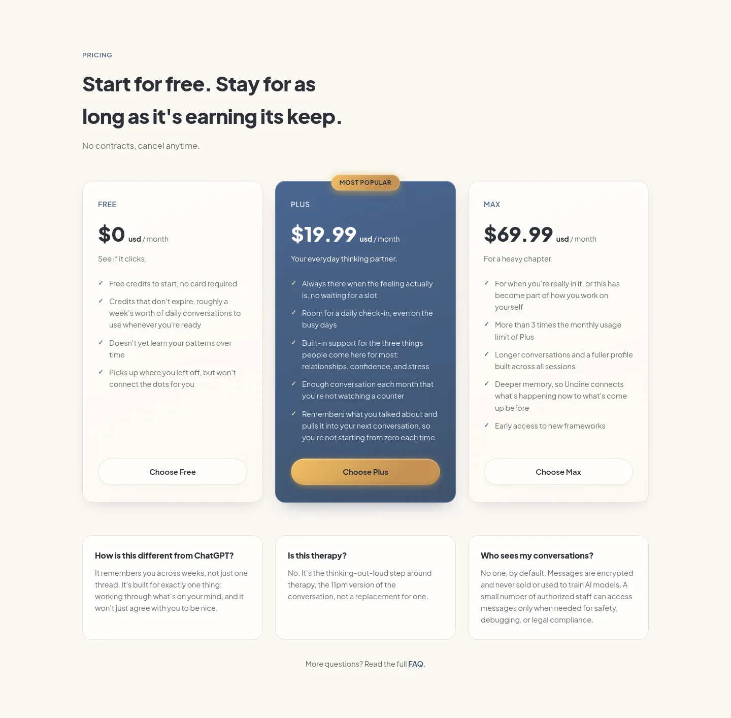 undine.app — Pricing
