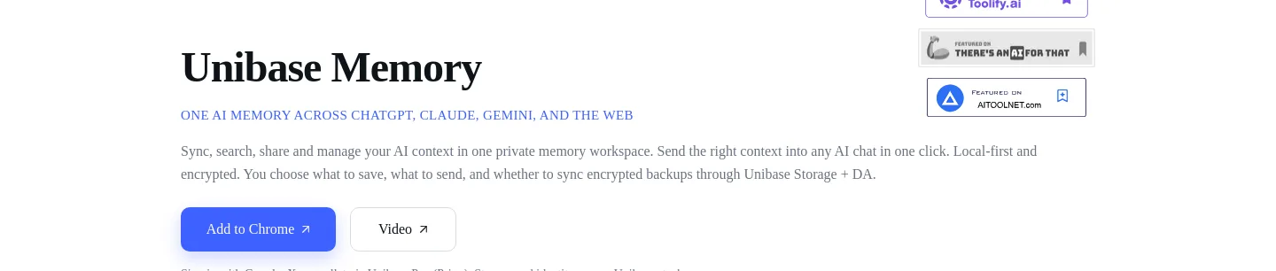 unibase.com Hero section