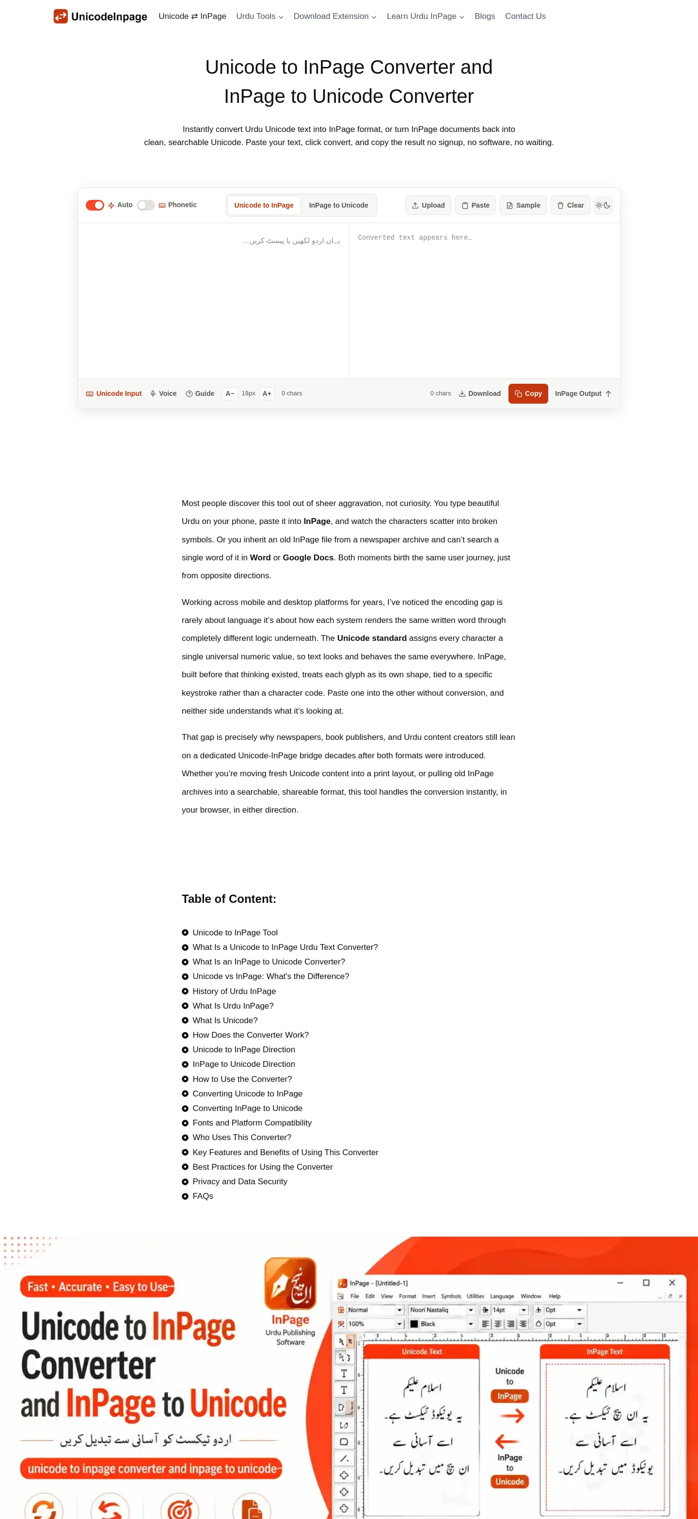 unicodeinpage.com