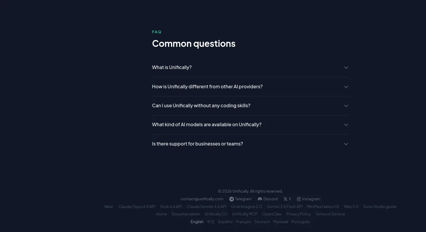unifically.com — FAQ
