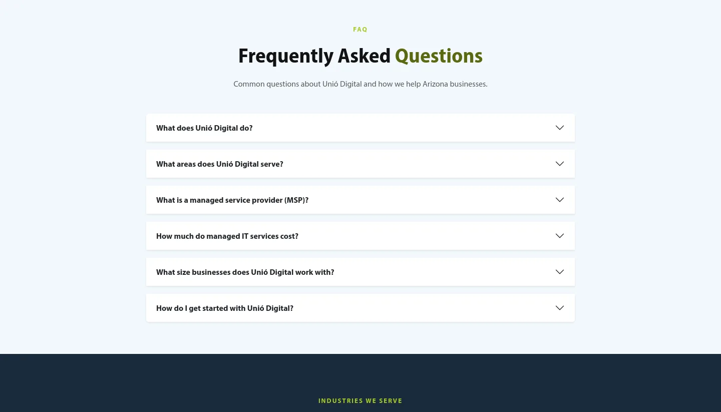 unio.digital — FAQ