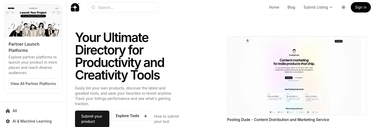 uno.directory — a measured funnel