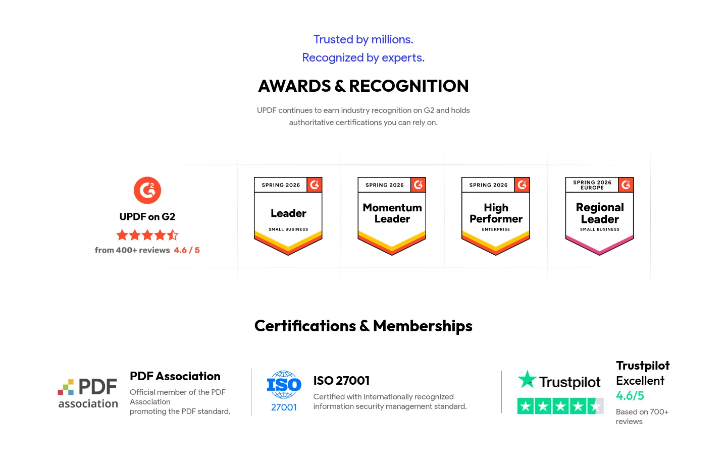 updf.com — a real Logo Wall section