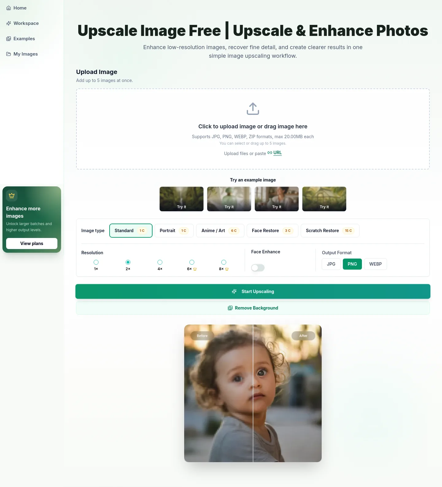 upscaleimg.org — Hero