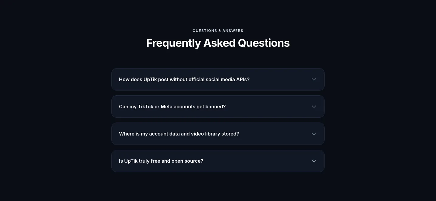 uptik.trantrongtri.com — a real FAQ section