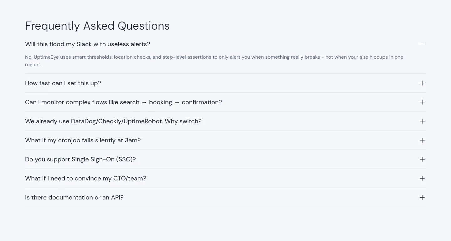 uptimeeye.com — FAQ