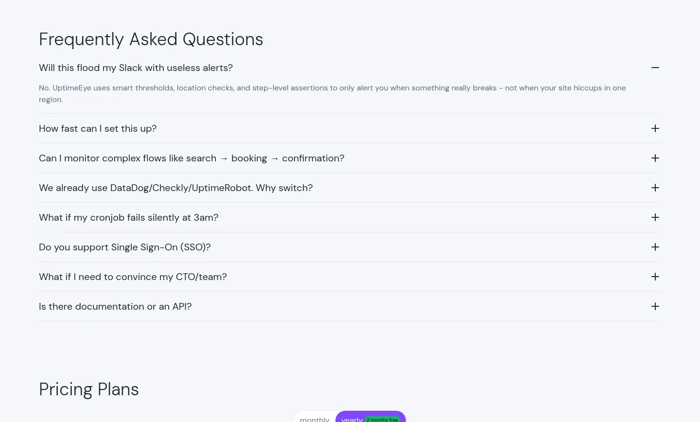 uptimeeye.com — FAQ