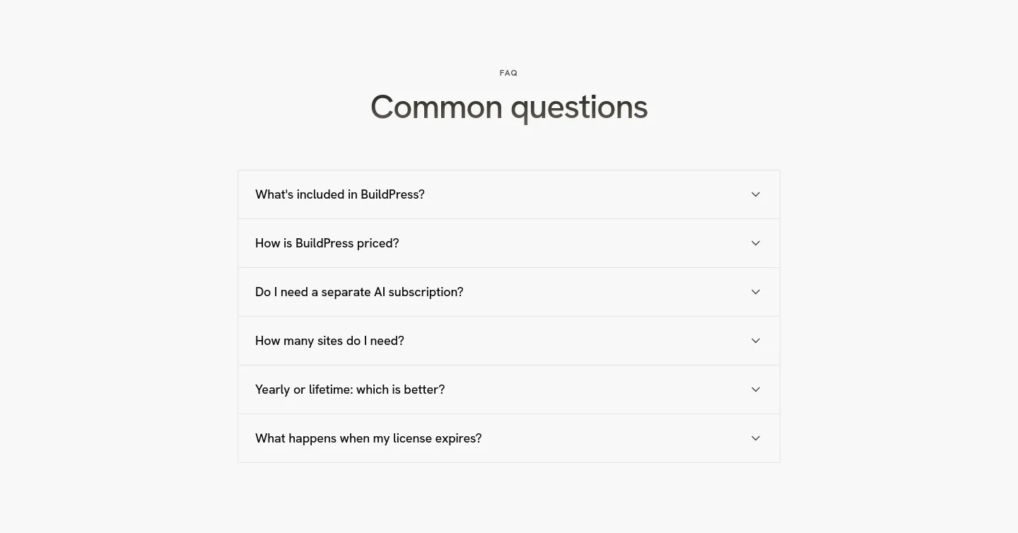 usebuildpress.com — FAQ