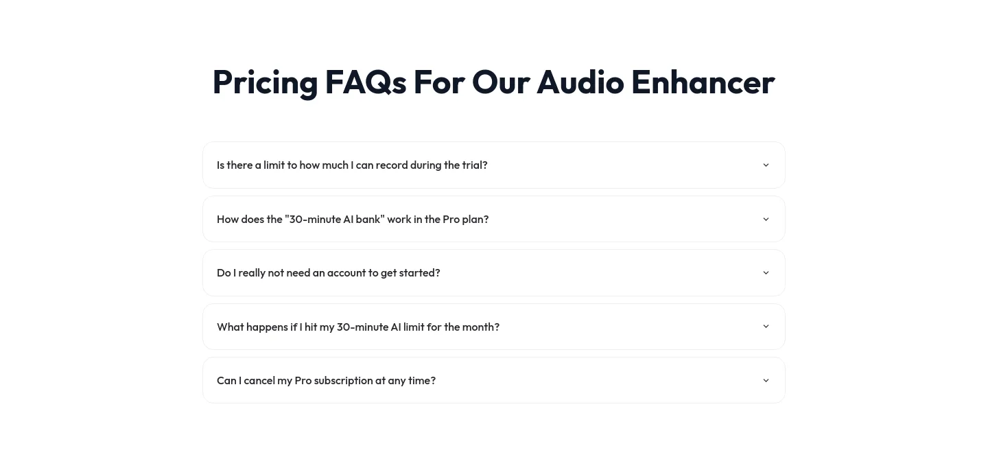 usecadence.co — a real FAQ section