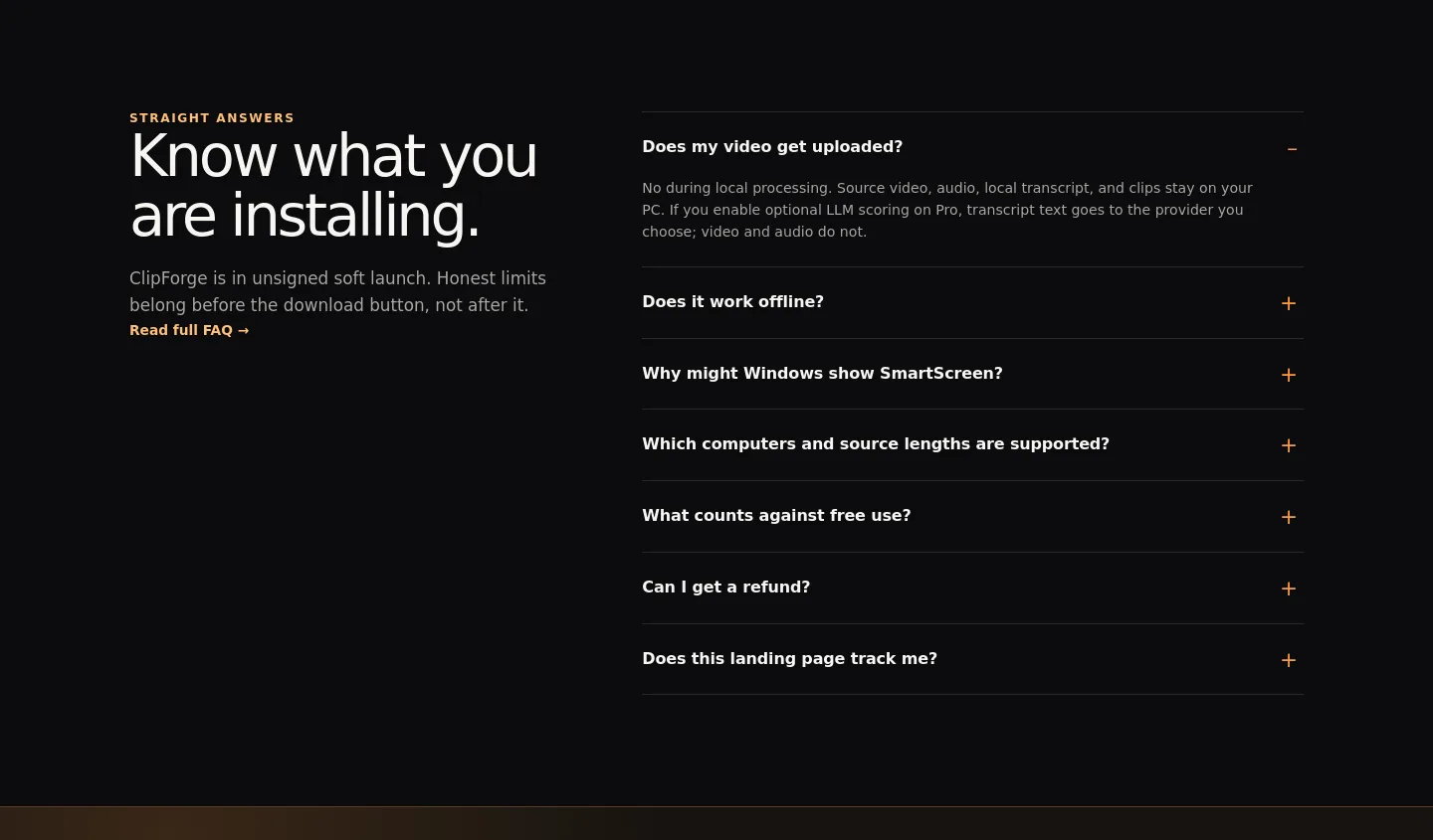 useclipforge.app — FAQ