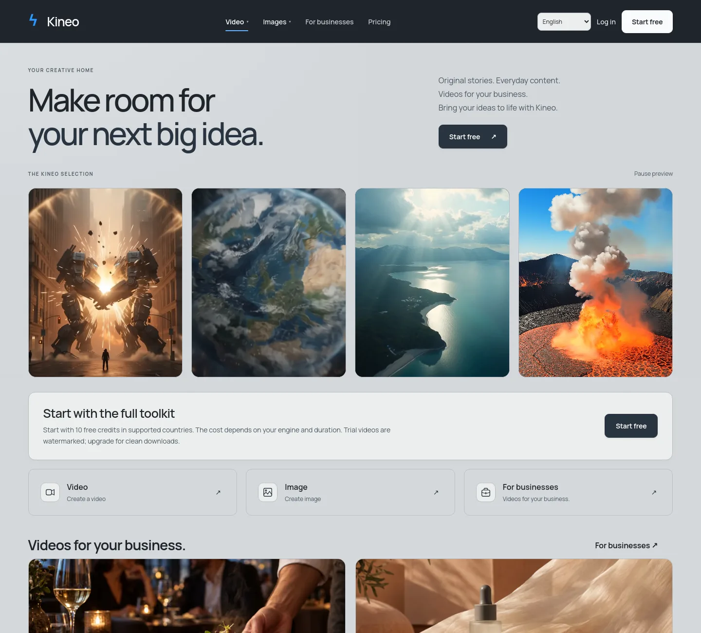 usekineo.com — a measured funnel