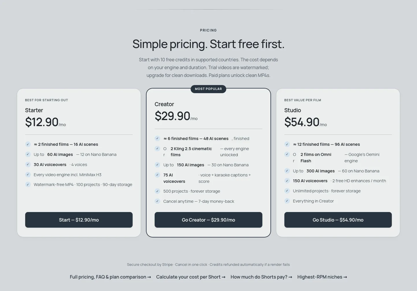 usekineo.com — Pricing