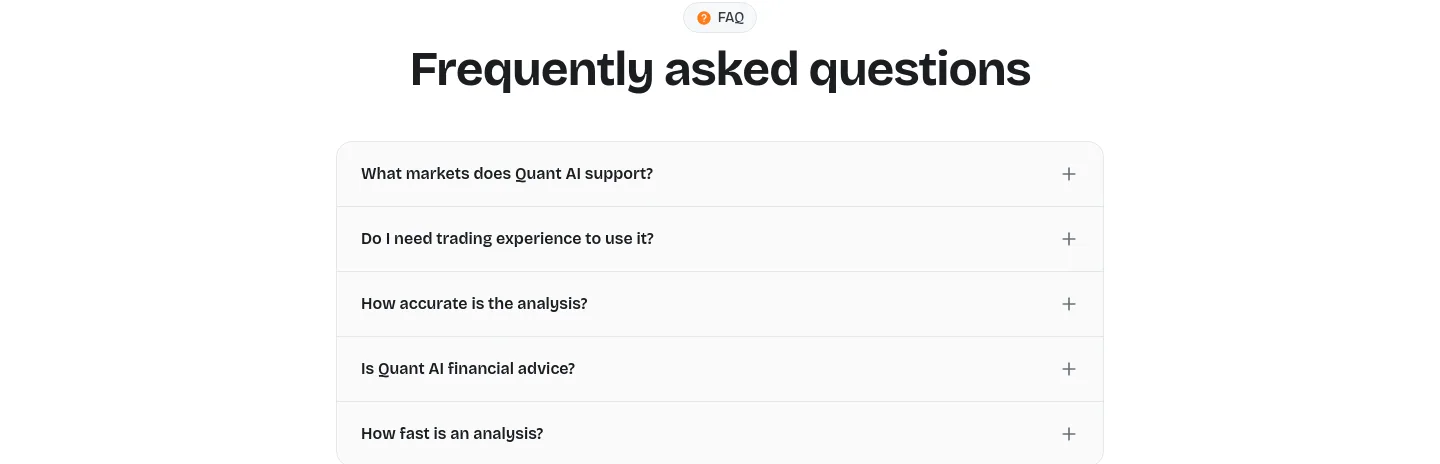 usequantai.com — a real FAQ section