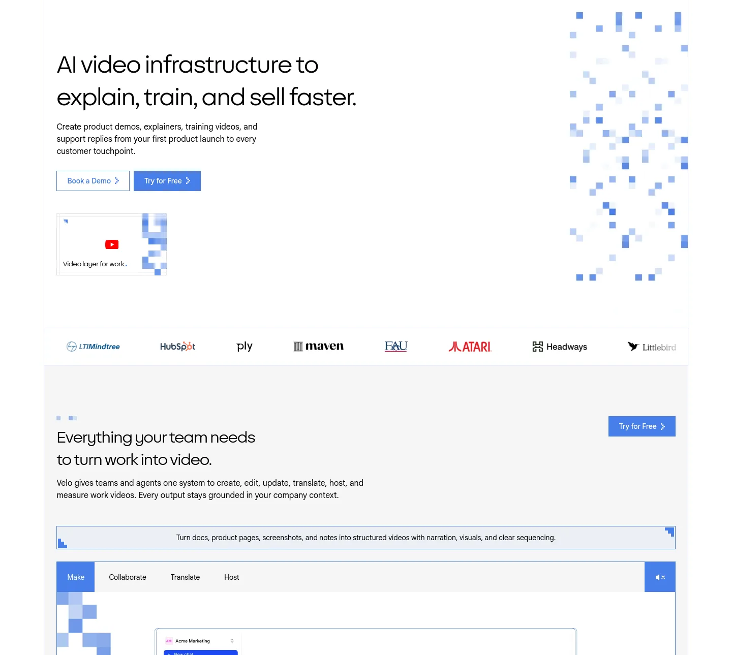 usevelo.ai Hero section