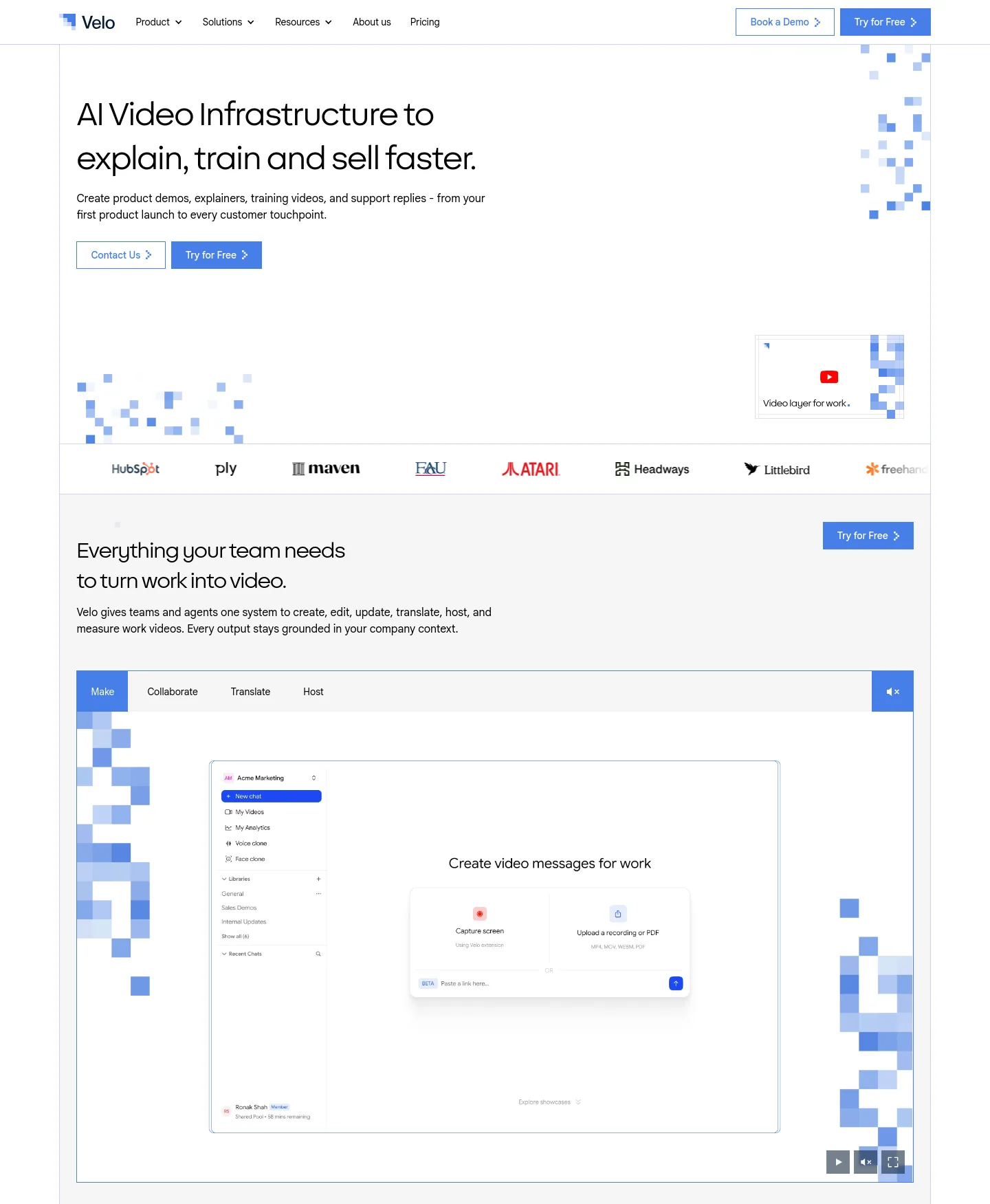 usevelo.ai — a measured funnel