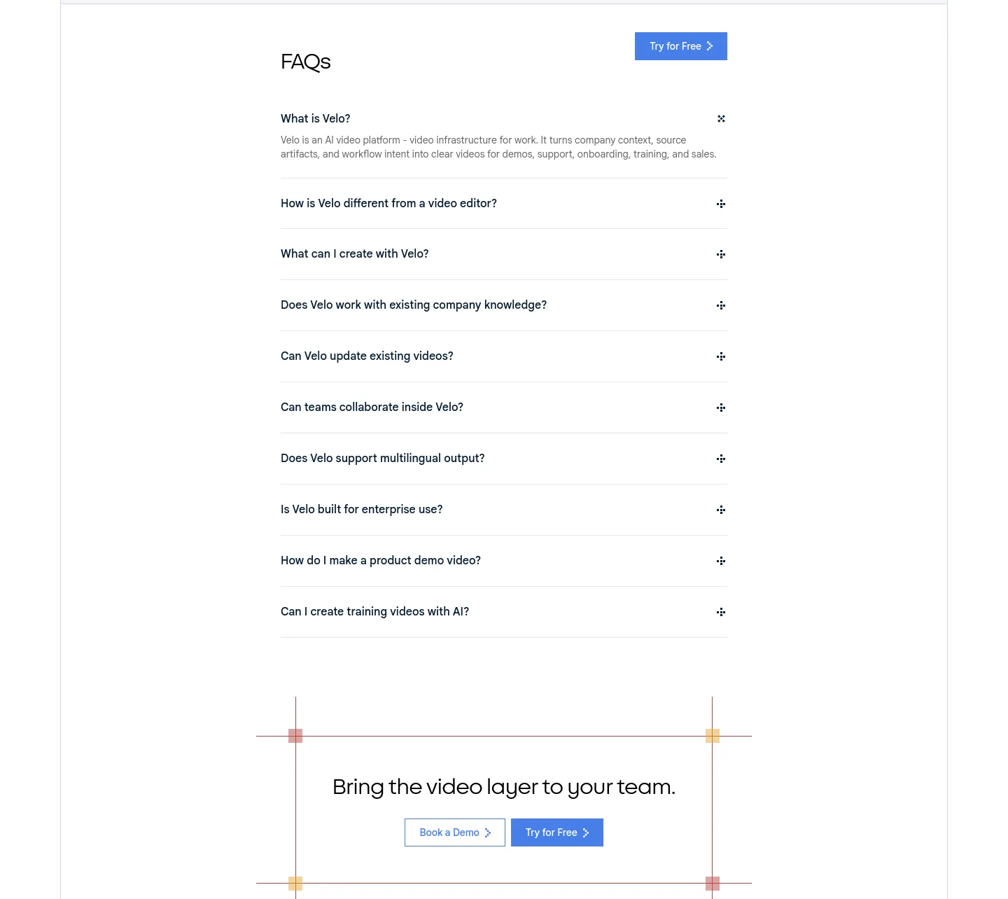 usevelo.ai — FAQ