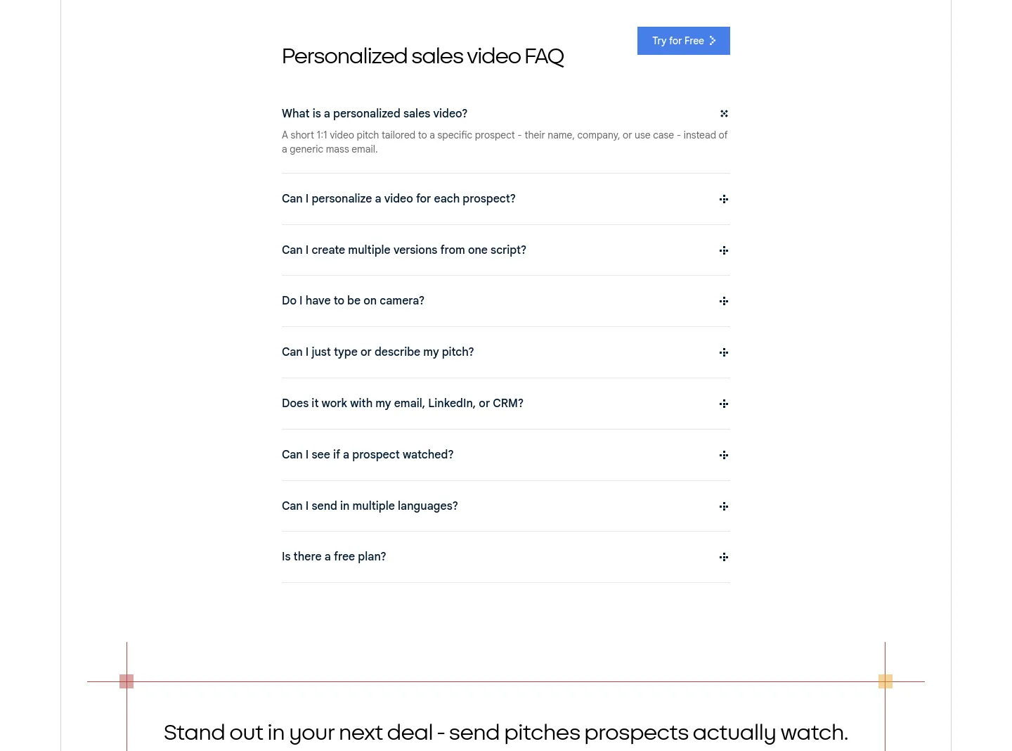 usevelo.ai — a real FAQ section