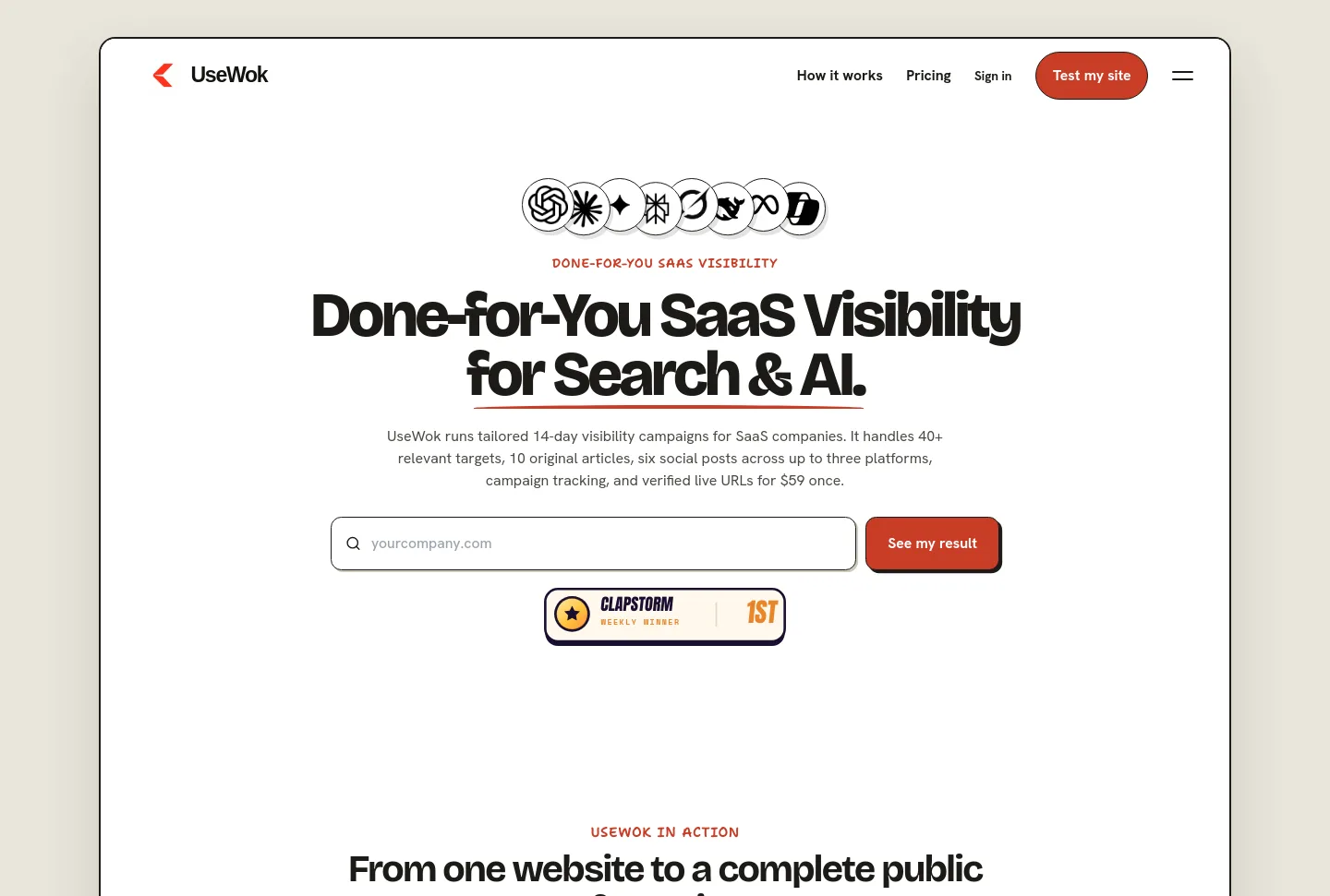 usewok.com — a measured funnel