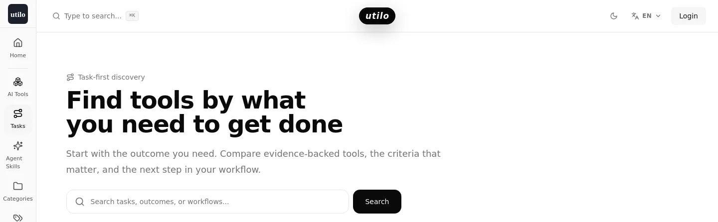 utilo.io — a measured funnel