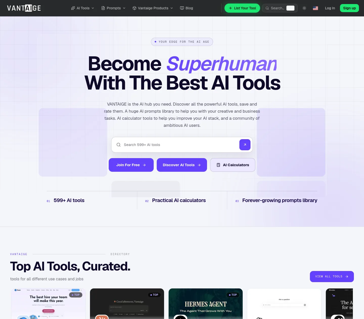 vantaige.io — a measured funnel