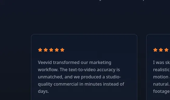 Rating element from veevid.ai