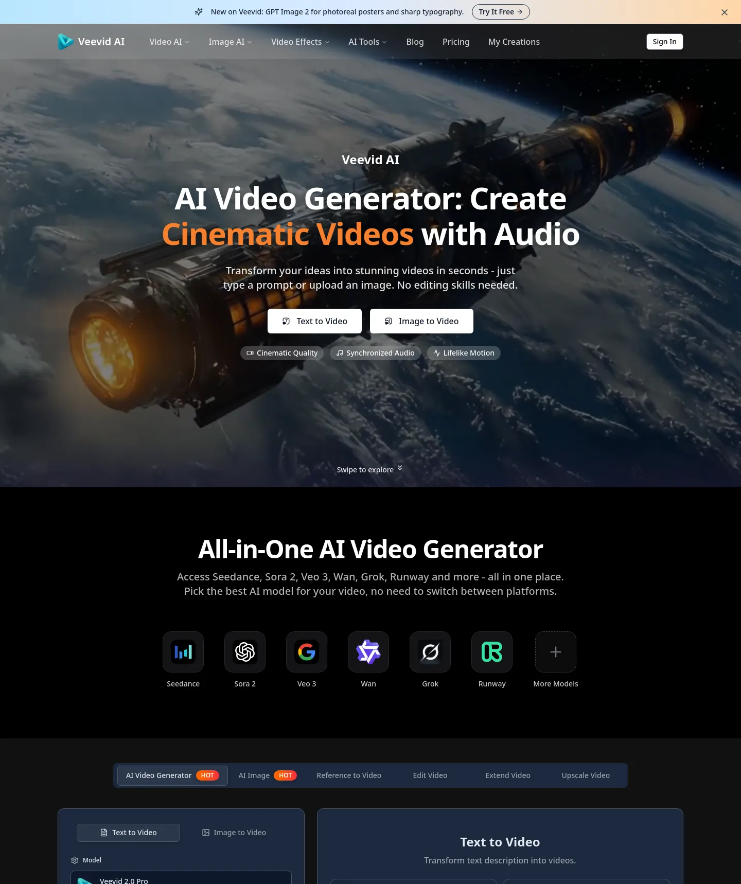 veevid.ai — a measured funnel