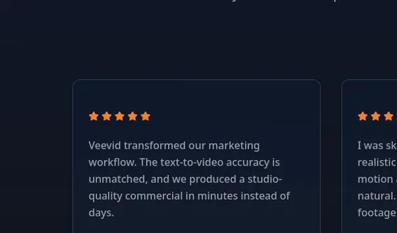 Rating element from veevid.ai