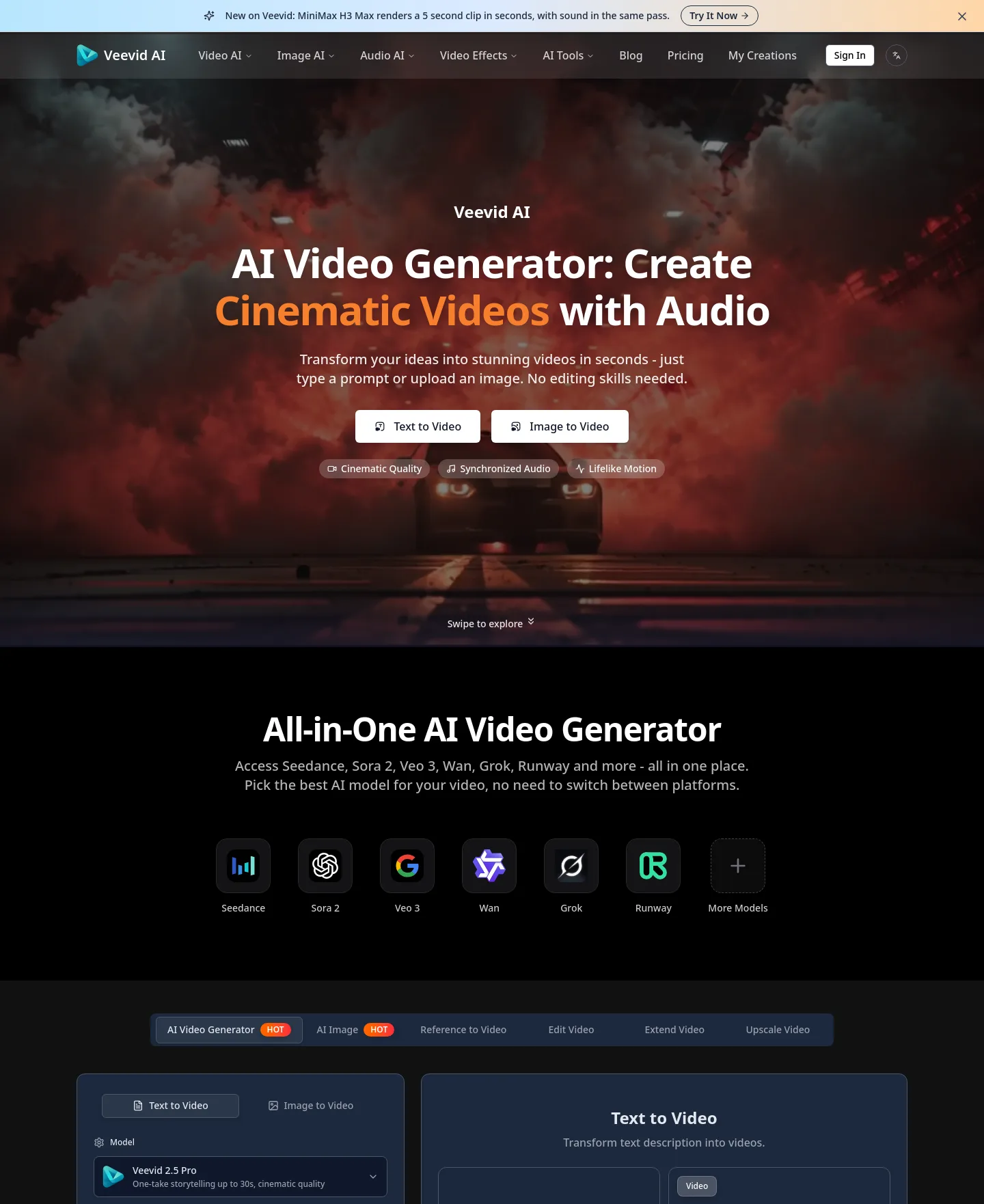 veevid.ai — a measured funnel