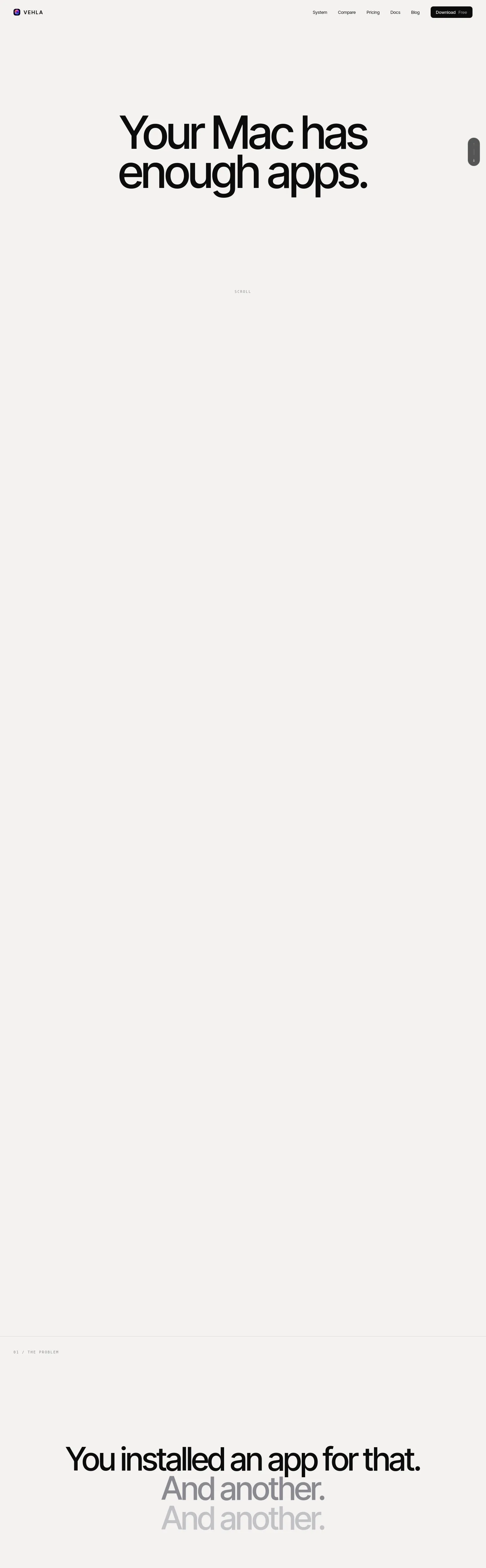 vehla.app — a measured funnel