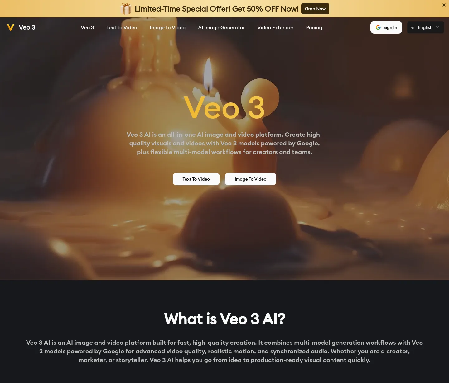 veo3-ai.io — a measured funnel