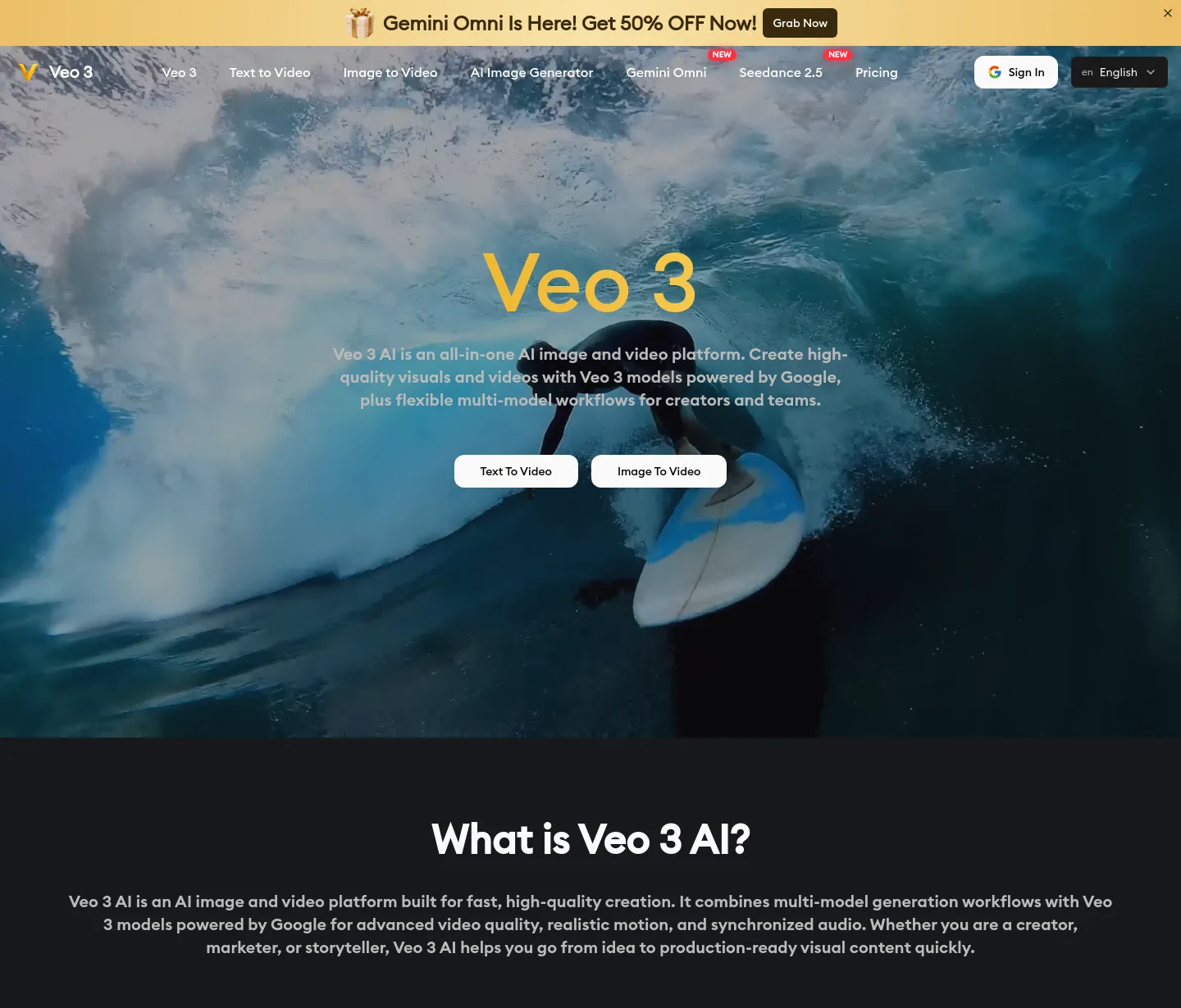 veo3-ai.io — a measured funnel