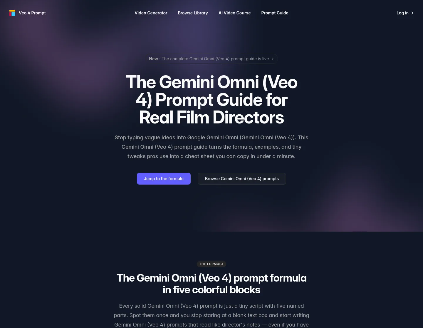 veo4prompt.com Hero section
