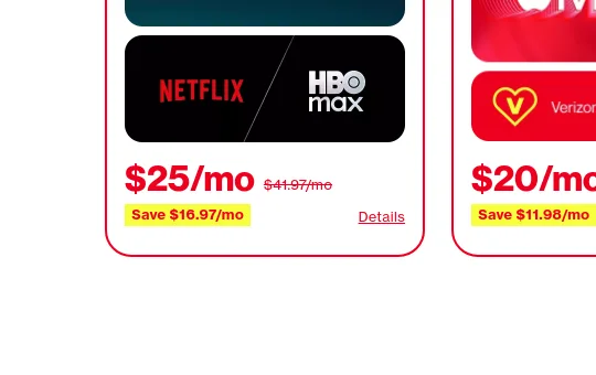 Price anchor element from verizon.com